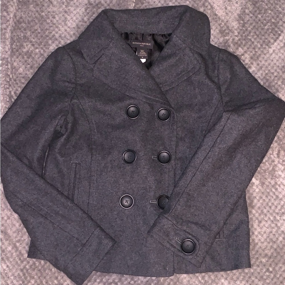 NWOT BANANA REPUBLIC DOUBLE BREASTED PEA COAT